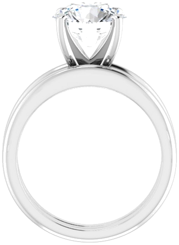 14K White  9 mm Round Solitaire Engagement Ring Mounting (7)