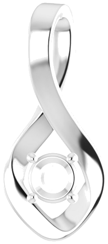 Pakabukas „Infinity-Inspired“ 417 Baltojo Aukso Round 4.1mm (1)