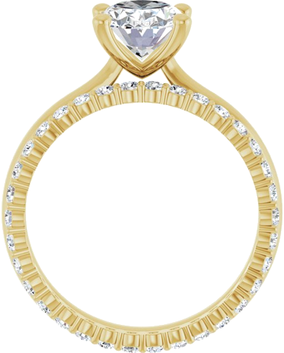 Sužadėtuvių Žiedas „Solitaire“ 585 Geltonojo Aukso Oval 9mm x 7mm (7)