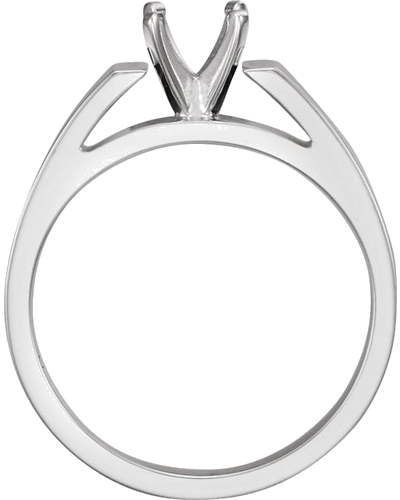 14K White 6.5 mm Round Engagement Ring Mounting (2)