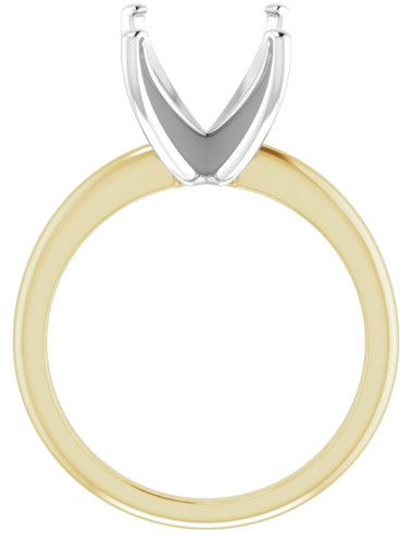 Sužadėtuvių Žiedas „Solitaire“ 585 Baltojo Ir Geltonojo Aukso Emerald 11mm x 9mm (2)