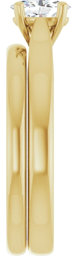 14K Yellow 6x4 mm Oval Engagement Ring Mounting (9)