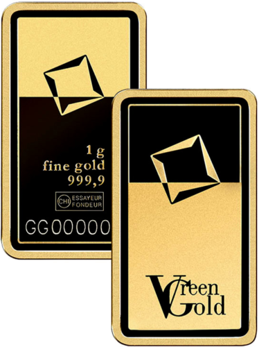 1 г Инвестиционный золотой слиток Green Gold Valcambi (1)