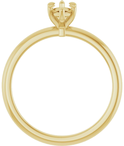 14K Yellow 8x4 mm Marquise Solitaire Engagement Ring Mounting (2)