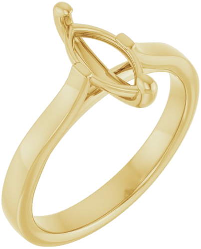 Sužadėtuvių Žiedas „Solitaire“ 585 Geltonojo Aukso Marquise 10mm x 5mm (1)