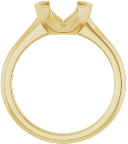 14K Yellow 8.2 mm Round Solitaire Engagement Ring Mounting (2)