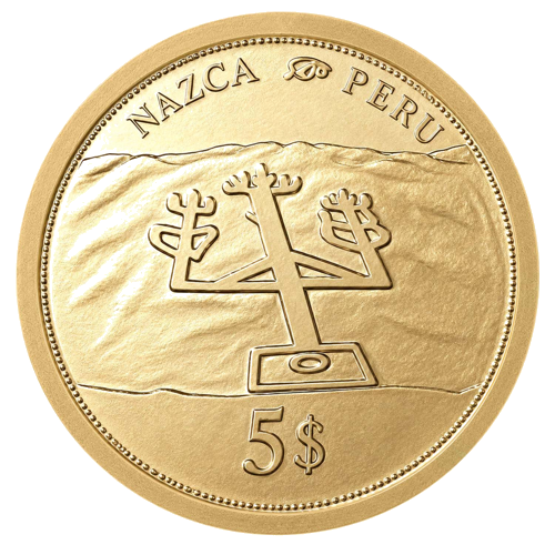Золотая монета 5 долларов Наска 2006 Фиджи (1)