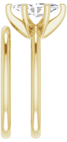 Sužadėtuvių Žiedas „Solitaire“ 585 Geltonojo Aukso Marquise 10mm x 5mm (9)