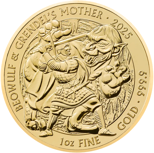 1 oz Beowulf & Grendel Myths and Legends 2025 Great Britain Gold Coin (1)