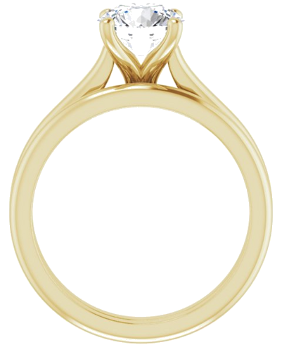 14K Yellow 7 mm Round Solitaire Engagement Ring Mounting (7)