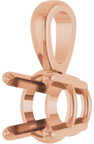 Pakabukas „Solitaire“ 585 Rožinis Aukso Round 5.5mm (2)