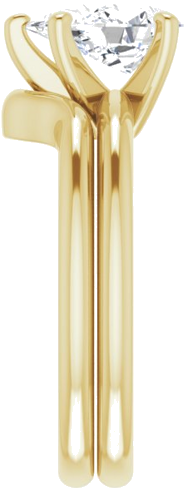 Sužadėtuvių Žiedas „Solitaire“ 585 Geltonojo Aukso Pear Shape 9mm x 6mm (9)