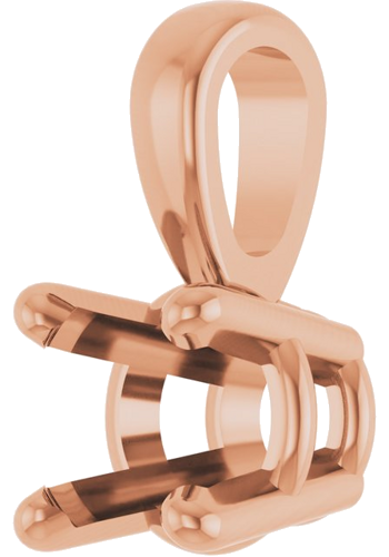 Pakabukas „Solitaire“ 585 Rožinis Aukso Round 4mm (2)