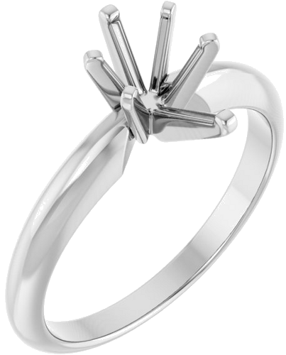 14K White 8.5x5 mm Pear 6-Prong Ring Mounting (1)