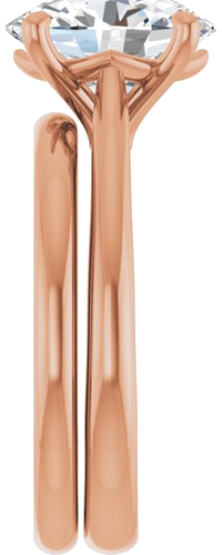 Sužadėtuvių Žiedas „Solitaire“ 585 Rožinis Aukso Oval 10mm x 8mm (9)