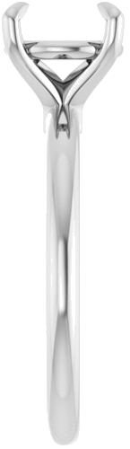 14K White 8.2 mm Round Solitaire Engagement Ring Mounting (4)