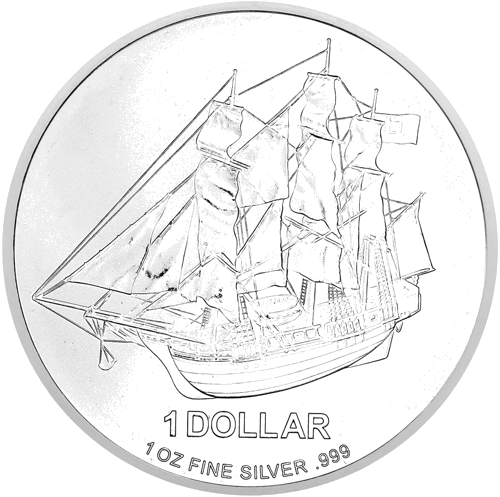 1 oz Bounty Ship 2012 Cook Islands 1 Dollar Silver Coin (1)