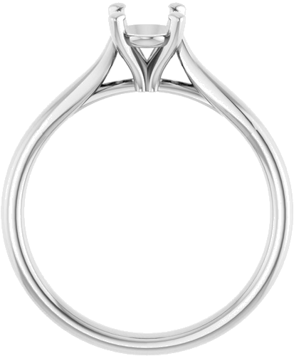 Sužadėtuvių Žiedas „Solitaire“ 585 Baltojo Aukso Oval 7mm x 5mm (2)