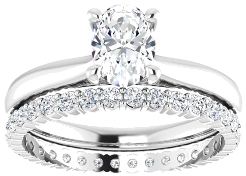 Sužadėtuvių Žiedas „Solitaire“ 950 Platinos Oval 7mm x 5mm (8)