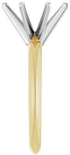 14K Yellow   White 10x8 mm Oval 6-Prong Solitaire Engagement Ring Mounting (4)