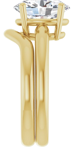 Sužadėtuvių Žiedas „Solitaire“ 585 Geltonojo Aukso Oval 10mm x 8mm (9)