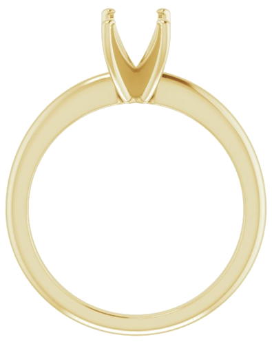 14K Yellow  7x5 mm Emerald Solitaire Engagement Ring Mounting (2)