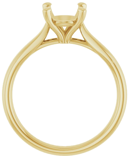 Sužadėtuvių Žiedas „Solitaire“ 750 Geltonojo Aukso Oval 9mm x 7mm (2)