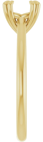 14K Yellow 6 mm Cushion Solitaire Engagement Ring Mounting (4)