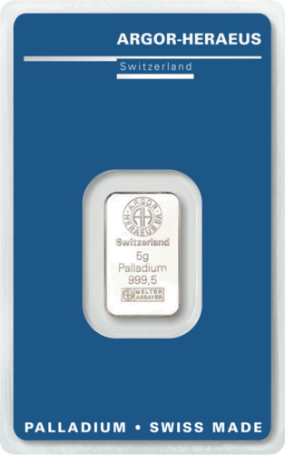 5 g Palladium Bar .995 Argor-Heraeus Switzerland (1)