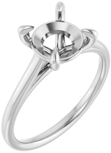 Platinum  8.2 mm Round Solitaire Engagement Ring Mounting (1)