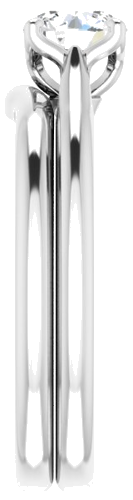 14K White  5.5 mm Round Solitaire Engagement Ring Mounting (9)