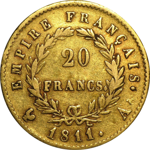 20 franki, Francijas impērija - Napoleons Bonaparts (Ar kroni 1807-1813) (2)