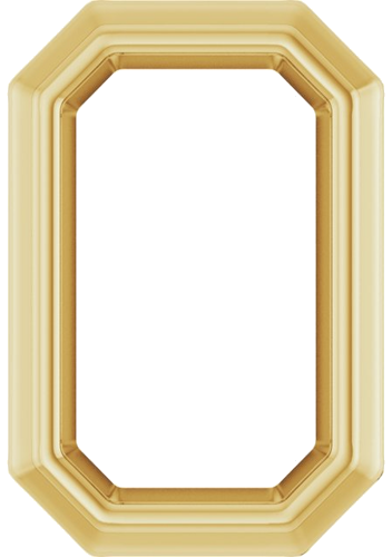 14K Yellow 5x3 mm Emerald Bezel-Set Slide Pendant Mounting (1)