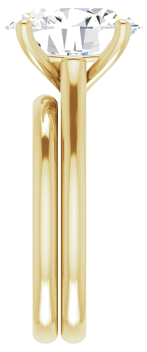 14K Yellow 12x10 mm Oval Solitaire Engagement Ring Mounting (9)