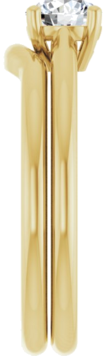 Sužadėtuvių Žiedas „Solitaire“ 585 Geltonojo Aukso Round 5.2mm (8)