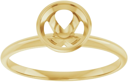 Sužadėtuvių Žiedas „Solitaire“ 585 Geltonojo Aukso Round 6.5mm (3)