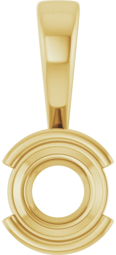 14K Yellow 6 mm Round Pendant Mounting (1)