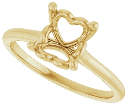 Sužadėtuvių Žiedas „Solitaire“ 18k yellow gold Cushion 7mm (5)