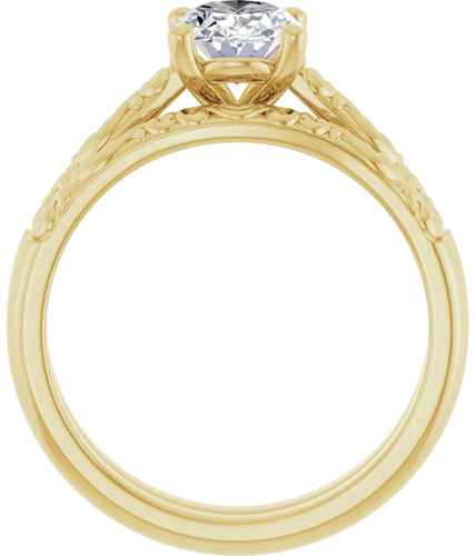 14K Yellow 8x6 mm Oval Solitaire Engagement Ring Mounting (7)