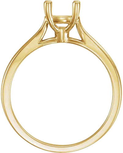 14K Yellow 5.8 mm Round Solitaire Engagement Ring Mounting (2)