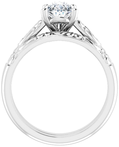 Sužadėtuvių Žiedas „Solitaire“ 585 Baltojo Aukso Pear Shape 8mm x 6mm (7)