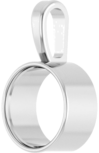 Sterling Silver 8 mm Round Bezel-Set Pendant Mounting (2)