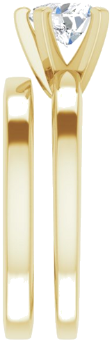 Sužadėtuvių Žiedas „Solitaire“ 585 Geltonojo Aukso Heart Shape 6mm (9)