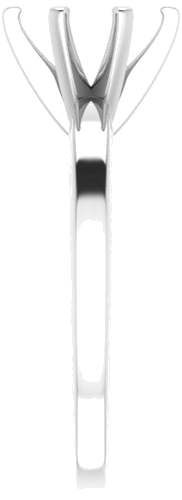 Sužadėtuvių Žiedas „Solitaire“ 585 Baltojo Aukso Oval 8mm x 6mm (4)