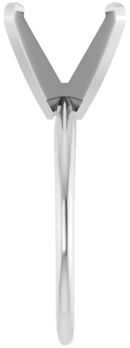 14K White 8 x 8 mm Square Ultra-Lightweight Solitaire Engagement Ring Mounting (4)