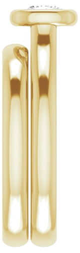 14K Yellow  5 mm Cushion Solitaire Engagement Ring Mounting (9)