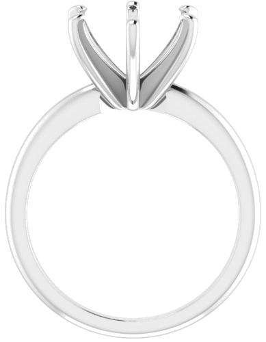 Platinum  10 mm Round Solitaire Engagement Ring Mounting (2)