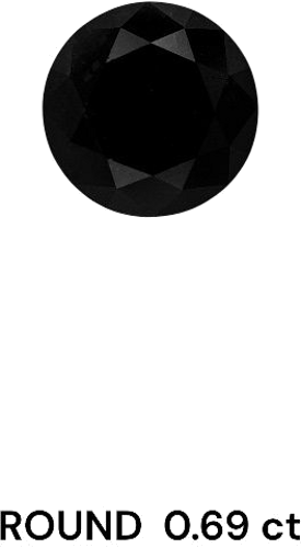 0.69 carat Fancy Black-VVS2 Excellent cut Natūralus Round Deimantas (1)