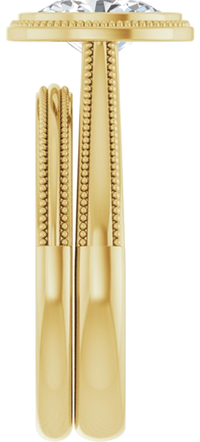 14K Yellow 8 x 6 mm Oval Engagement Ring Mounting (8)