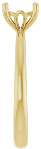 14K Yellow 6 mm Cushion Solitaire Engagement Ring Mounting (4)